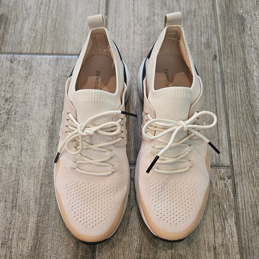 Cole Haan Zerogrand Overtake Sneaker Womens 8B Beige Pink Knit Athletic Shoes - Picture 2 of 8